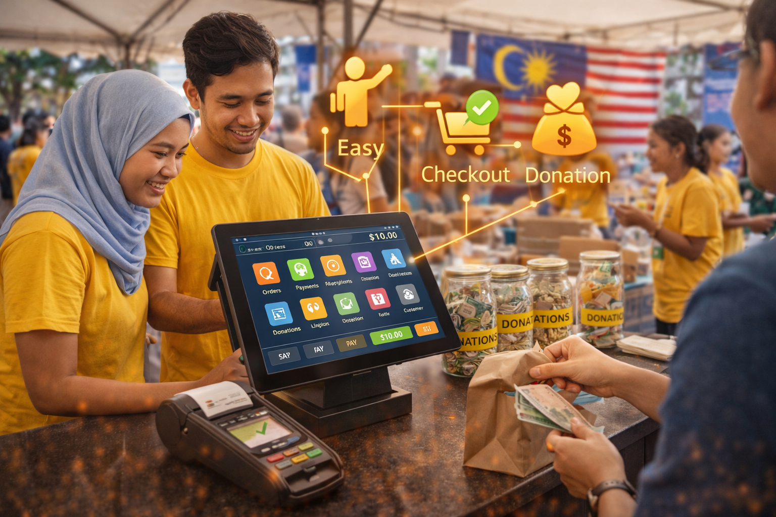 Community event simple checkout