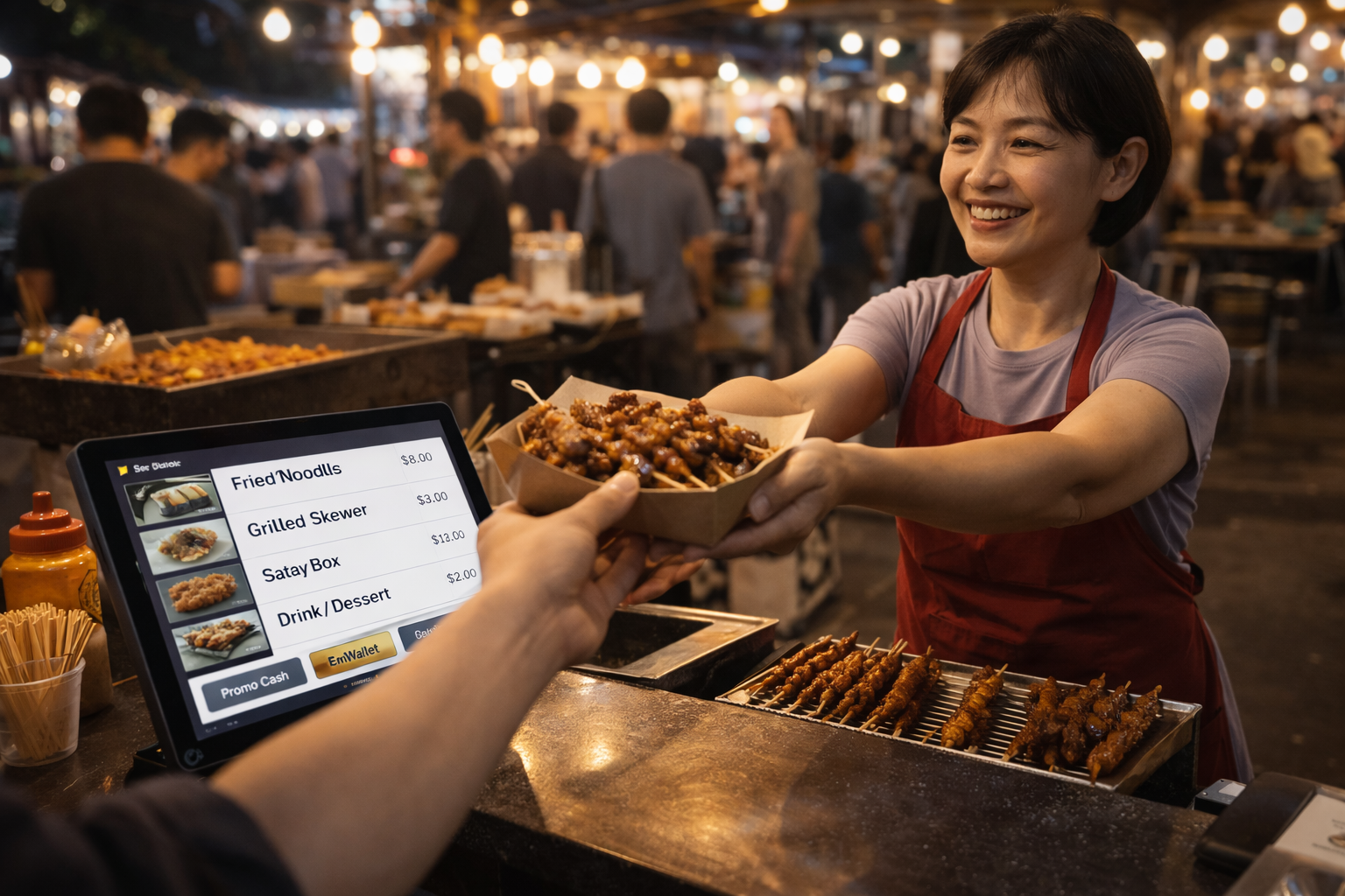 Night market quick buttons